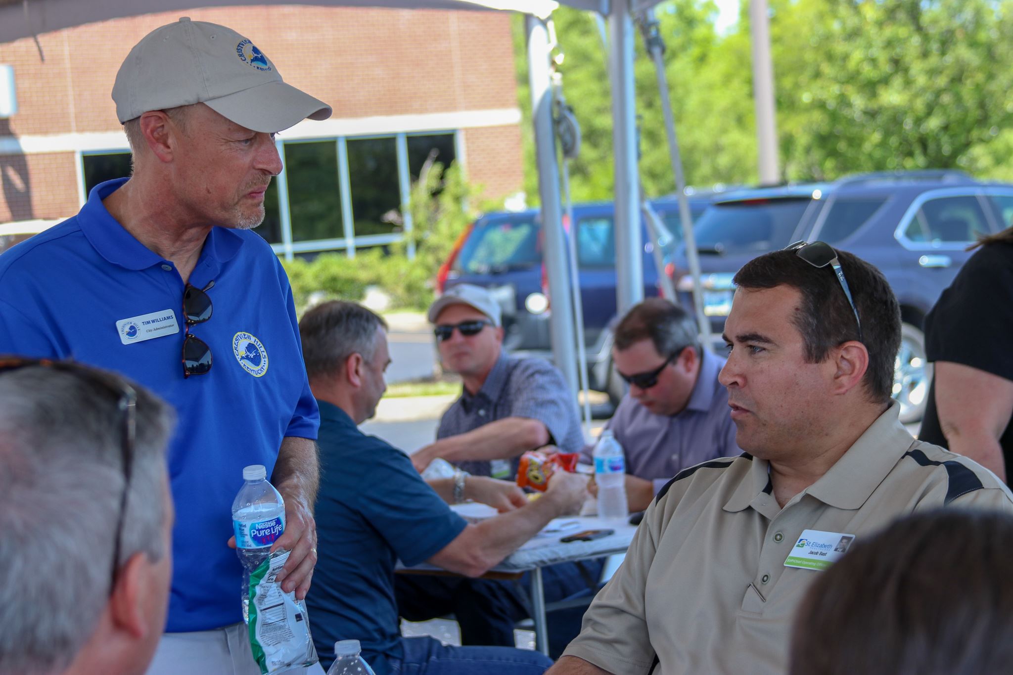 The City Administrator and an Attendee