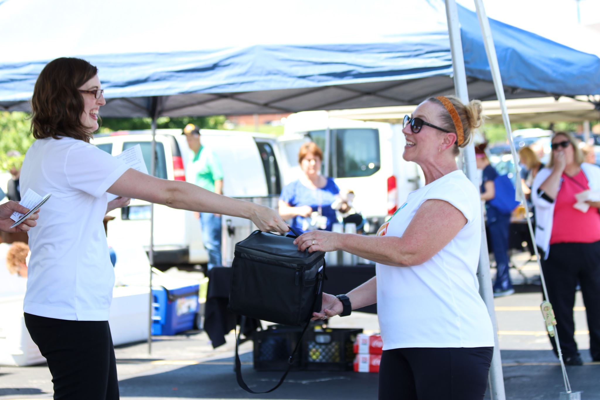 The City Clerk and a Door Prize Winner