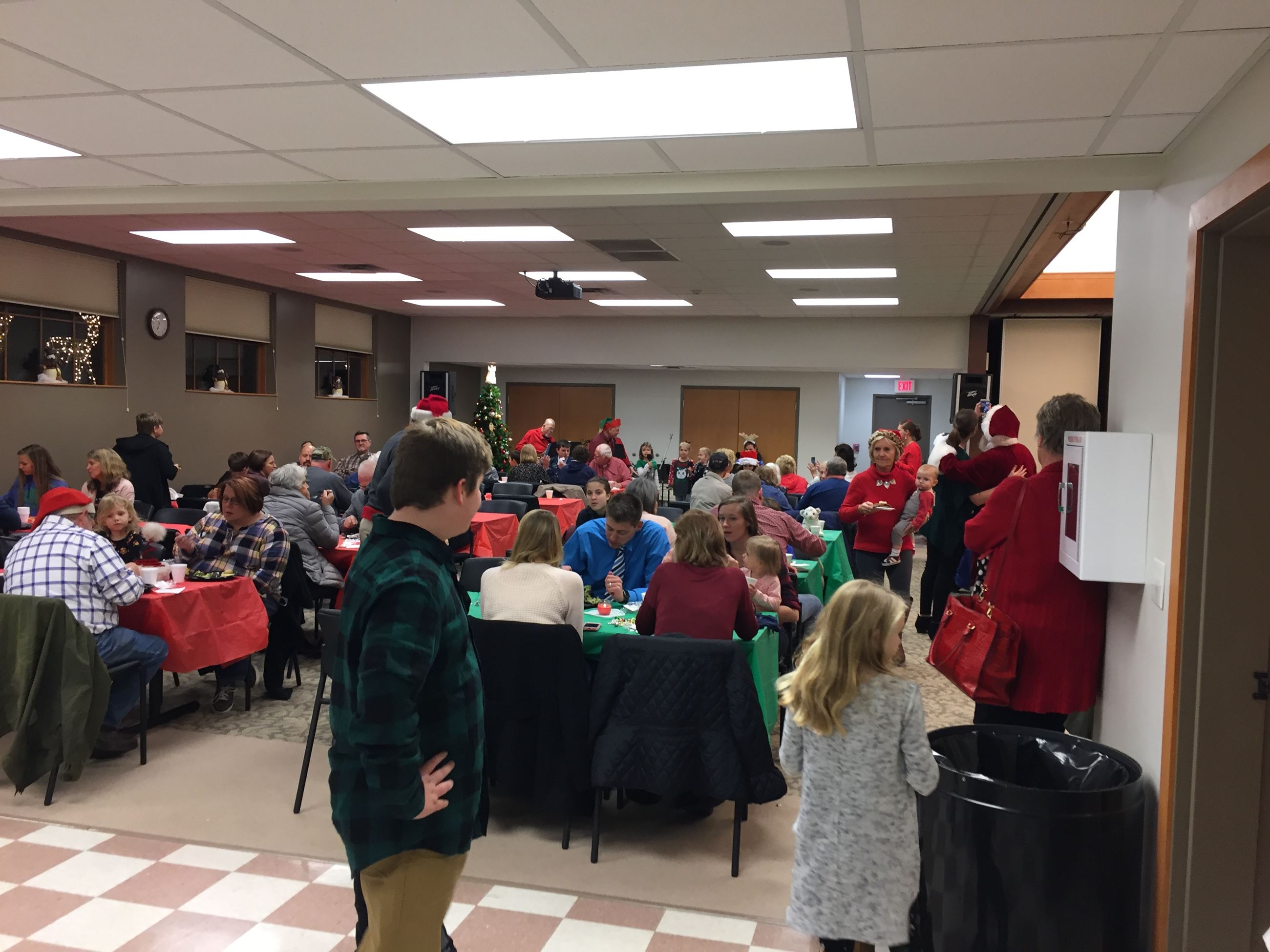 Families at the Christmas Dinner